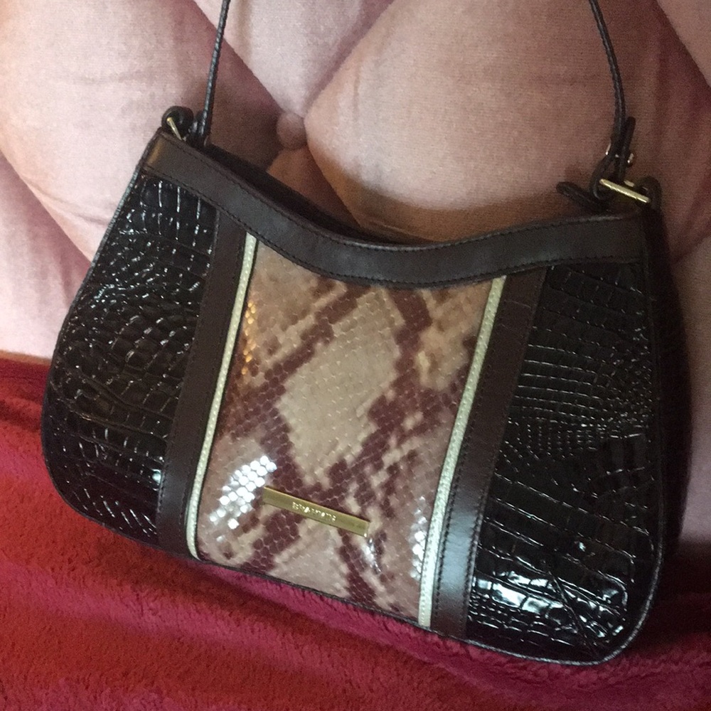 FINAL PRICE Brahmin snake embossed cobra brown Melbourne and smooth trim…